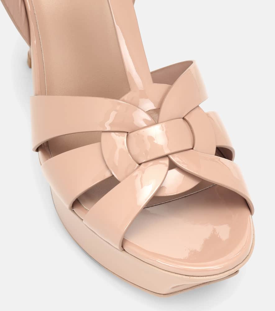 Saint Laurent Tribute 105 patent leather platform sandals