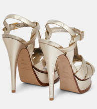 Saint Laurent Tribute 135 leather platform sandals