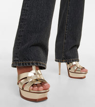 Saint Laurent Tribute 135 leather platform sandals