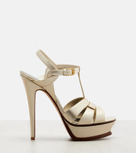 Saint Laurent Tribute 135 leather platform sandals