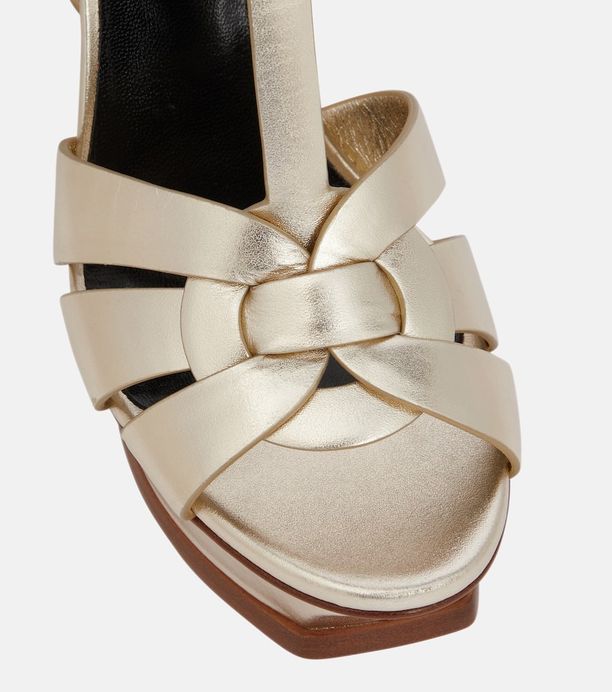 Saint Laurent Tribute 135 leather platform sandals