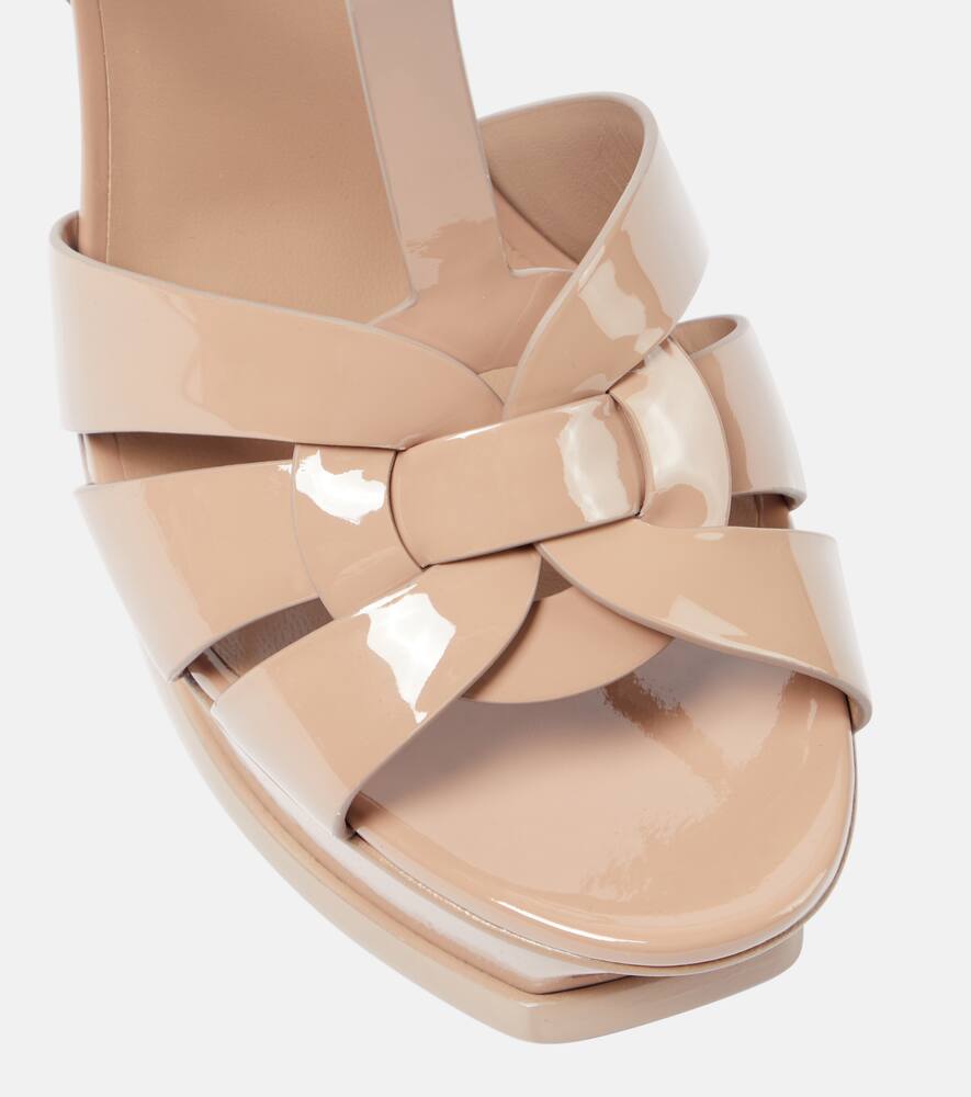 Saint Laurent Tribute 135 patent leather platform sandals