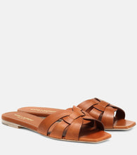 Saint Laurent Tribute Nu Pieds 05 leather slides - Saint Laurent Tribute Nu Pieds 05 皮革拖鞋