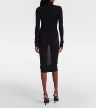 Saint Laurent Turtleneck jersey midi dress