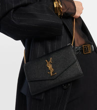 Saint Laurent Uptown leather wallet on chain