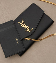 Saint Laurent Uptown leather wallet on chain