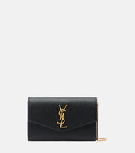 Saint Laurent Uptown leather wallet on chain - Saint Laurent Uptown 链条皮革钱包