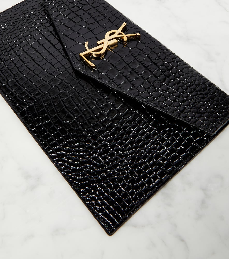 Saint Laurent Uptown patent leather clutch