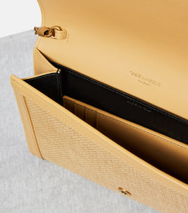 Saint Laurent Uptown raffia wallet on chain
