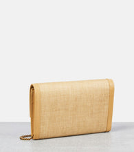 Saint Laurent Uptown raffia wallet on chain