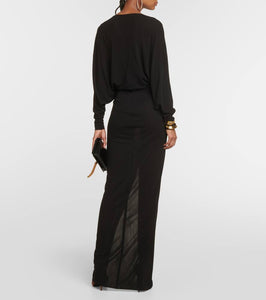 Saint Laurent V-neck gown