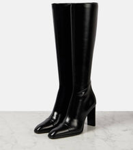 Saint Laurent Venetia 95 leather knee-high boots