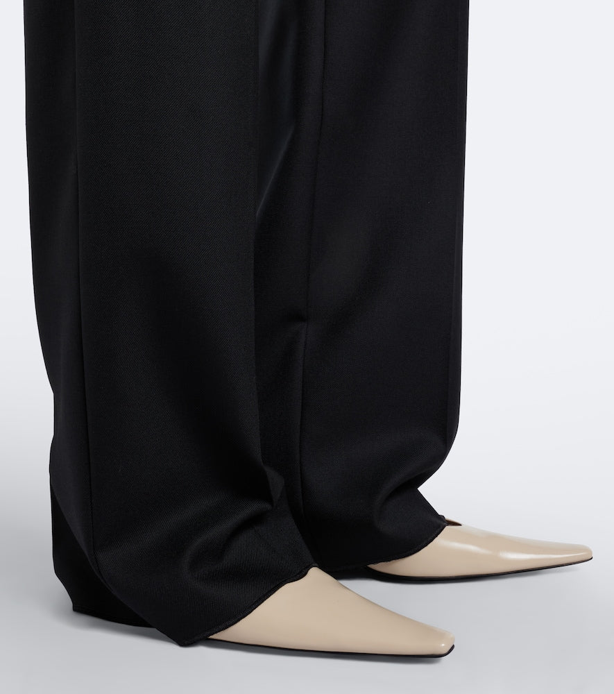 Saint Laurent Anne-Marie leather slingback pumps (White) - Mid Heel Pumps
