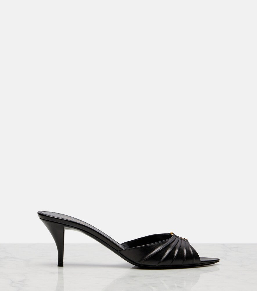 Saint Laurent Babylone 60 leather mules - Black Heeled Sandals