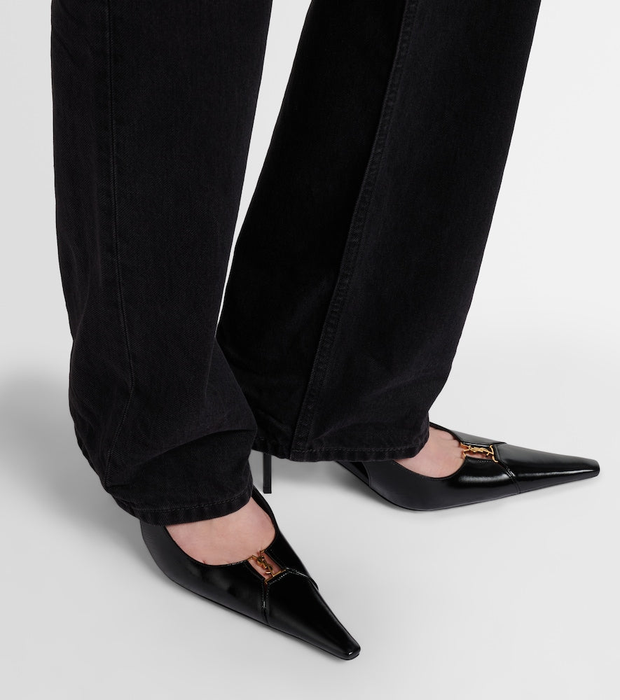 Saint Laurent Babylone Breteuil 75 slingback pumps - Black Mid Heel Pumps