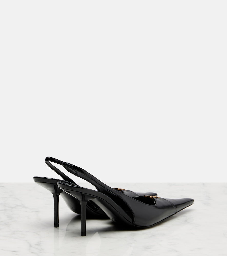 Saint Laurent Babylone Breteuil 75 slingback pumps - Black Mid Heel Pumps