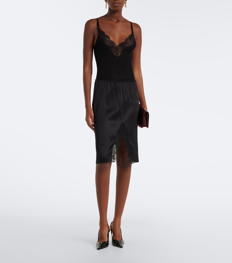 Saint Laurent Cassandre leather slingback pumps in Black - High-Heel Pumps