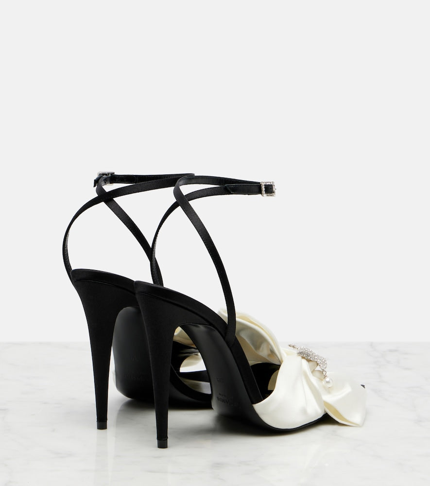 Saint Laurent Dove embellished sandals - Black High-Heel Sandals