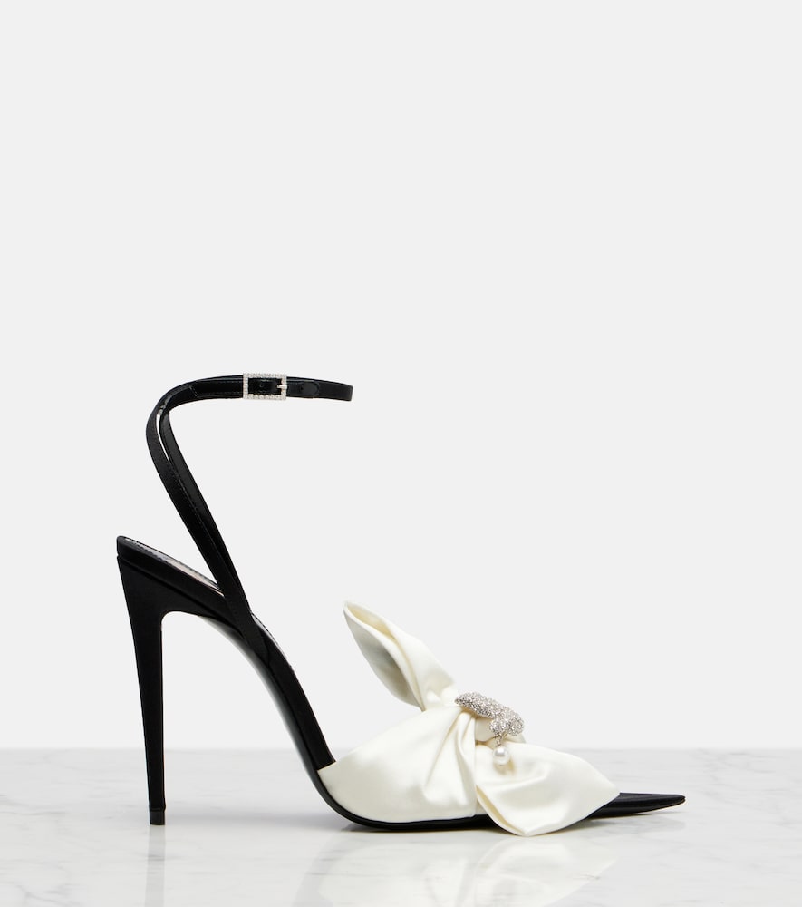 Saint Laurent Dove embellished sandals - Black High-Heel Sandals