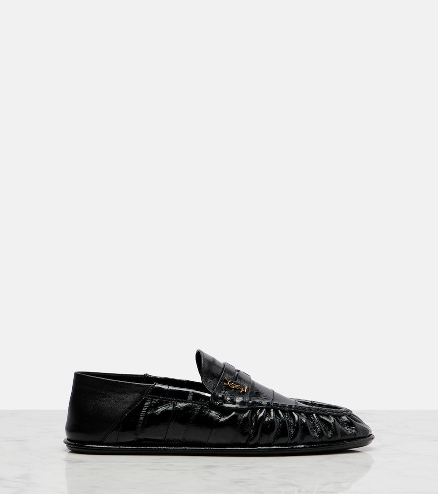 Saint Laurent Eel leather penny loafers in Black - Loafers