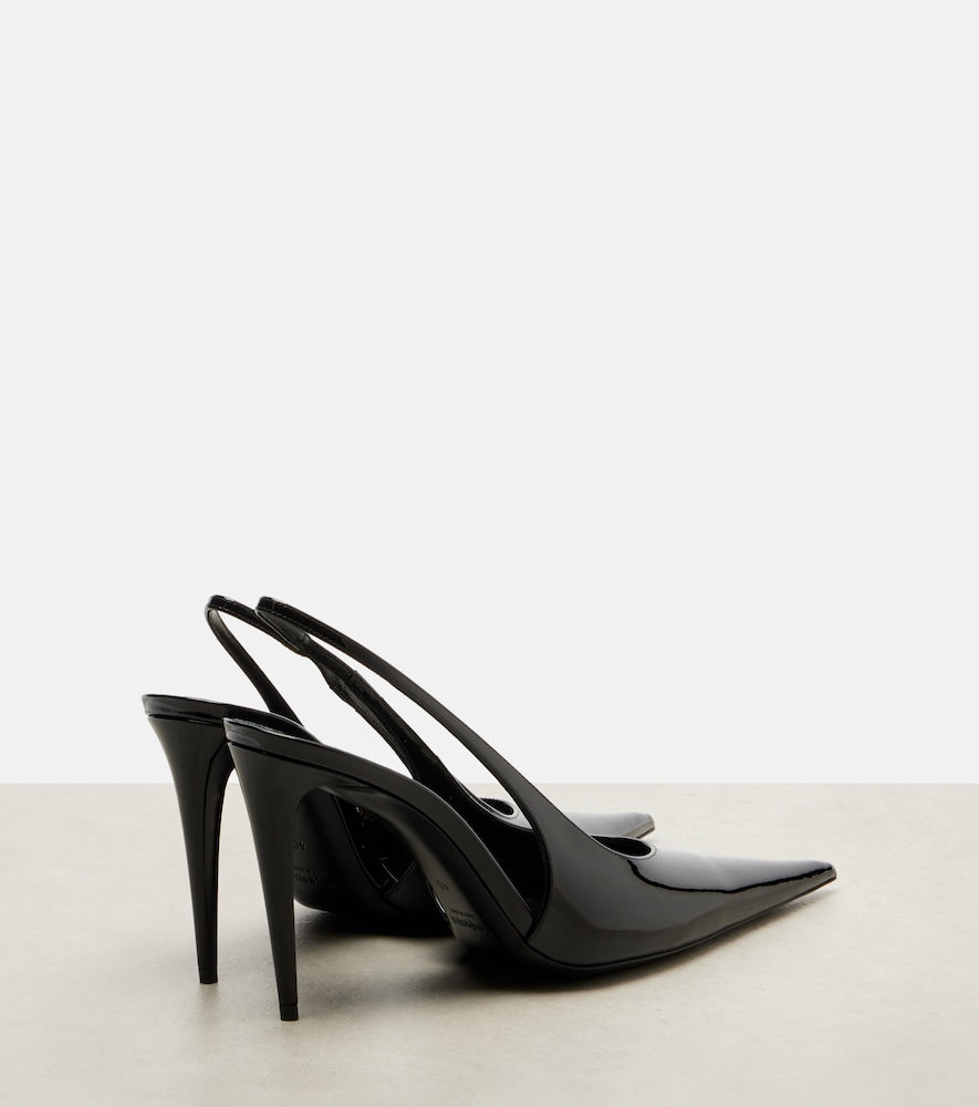 Saint Laurent Guermantes 95 patent leather slingback pumps - Black High-Heel Pumps