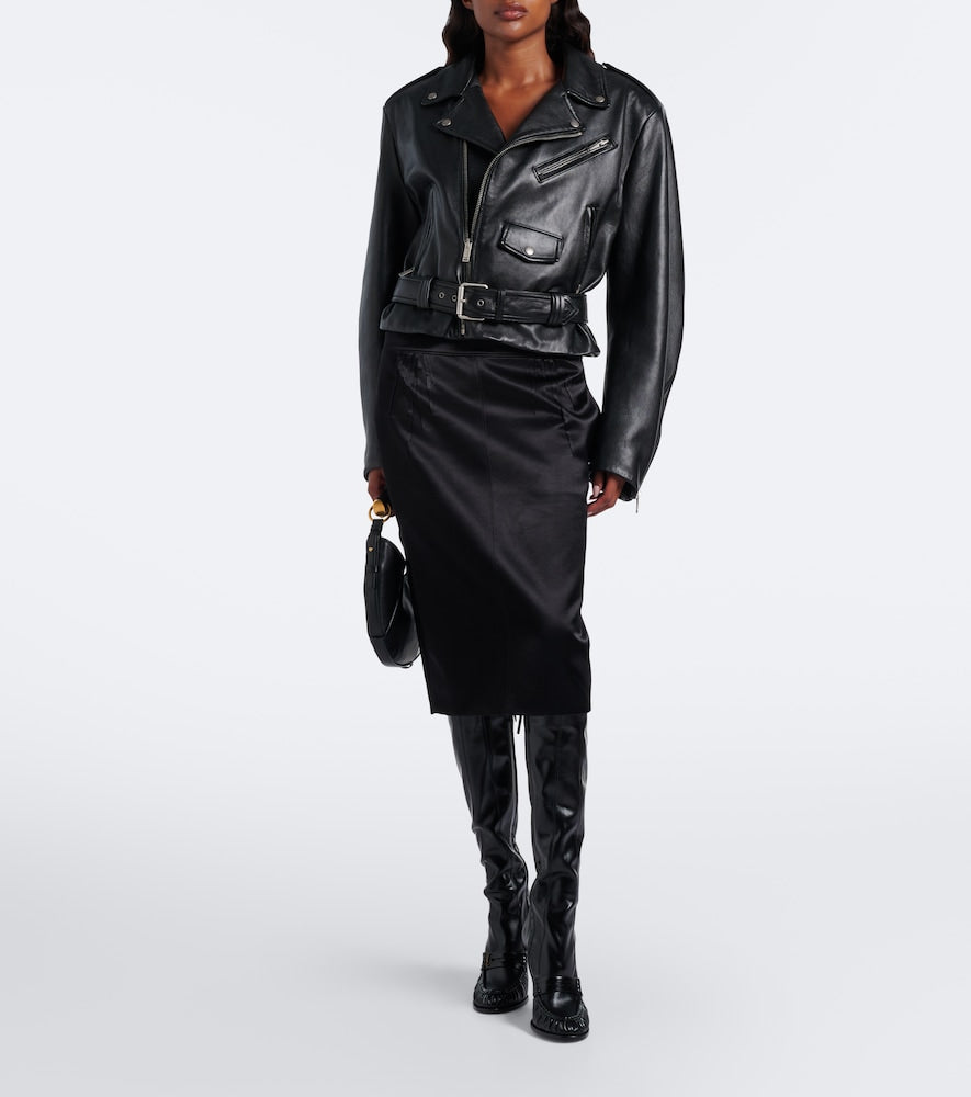 Saint Laurent Le Loafer leather knee-high boots - Black Knee-high Boots