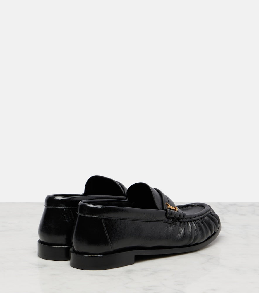 Black Saint Laurent Leather penny loafers - Loafers