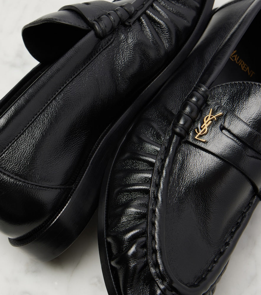 Black Saint Laurent Leather penny loafers - Loafers
