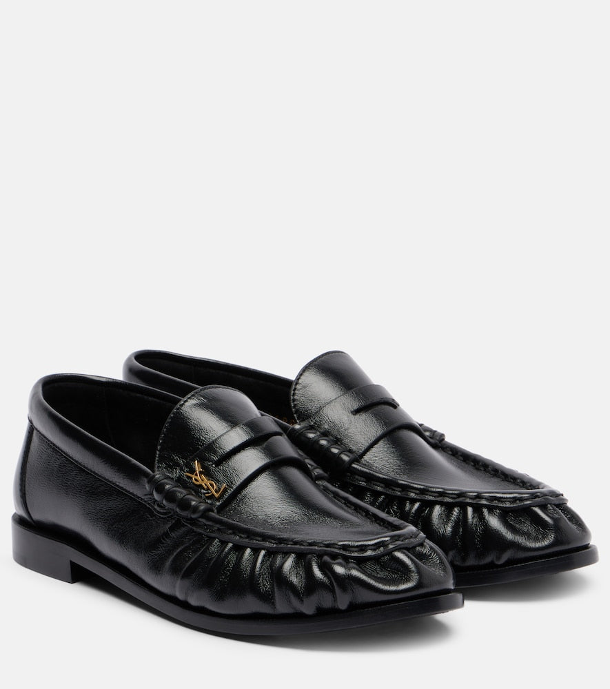 Black Saint Laurent Leather penny loafers - Loafers