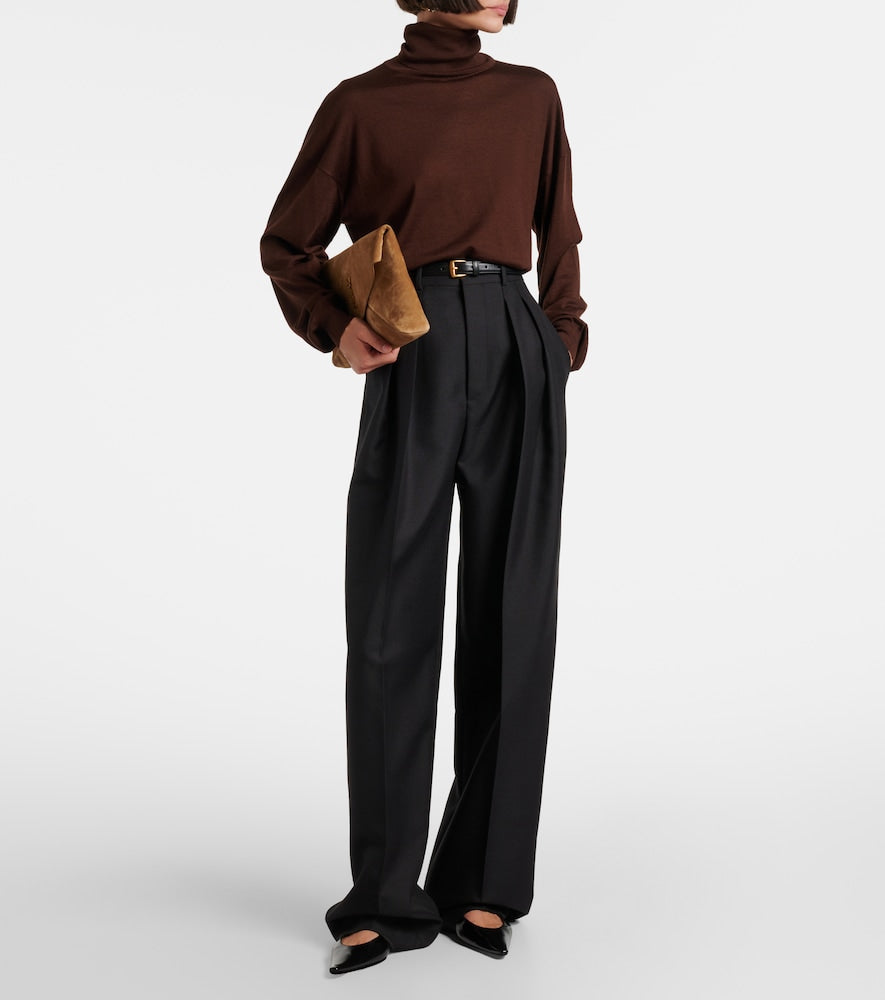 Saint Laurent Leather slingback flats in Black - Ballerina Flats