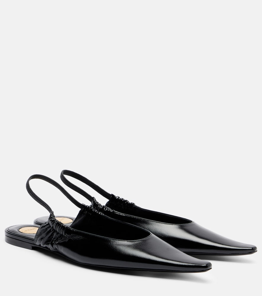 Saint Laurent Leather slingback flats in Black - Ballerina Flats