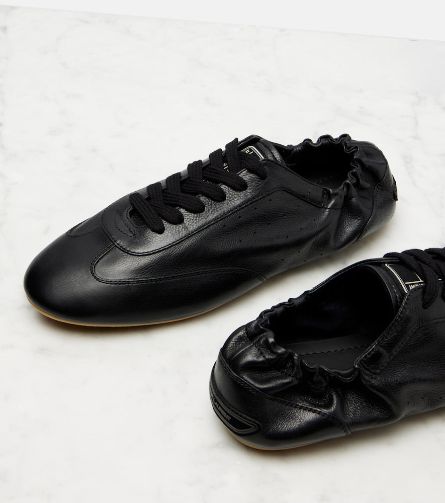 Saint Laurent Lewis leather sneakers in Black - Low-Top Sneakers