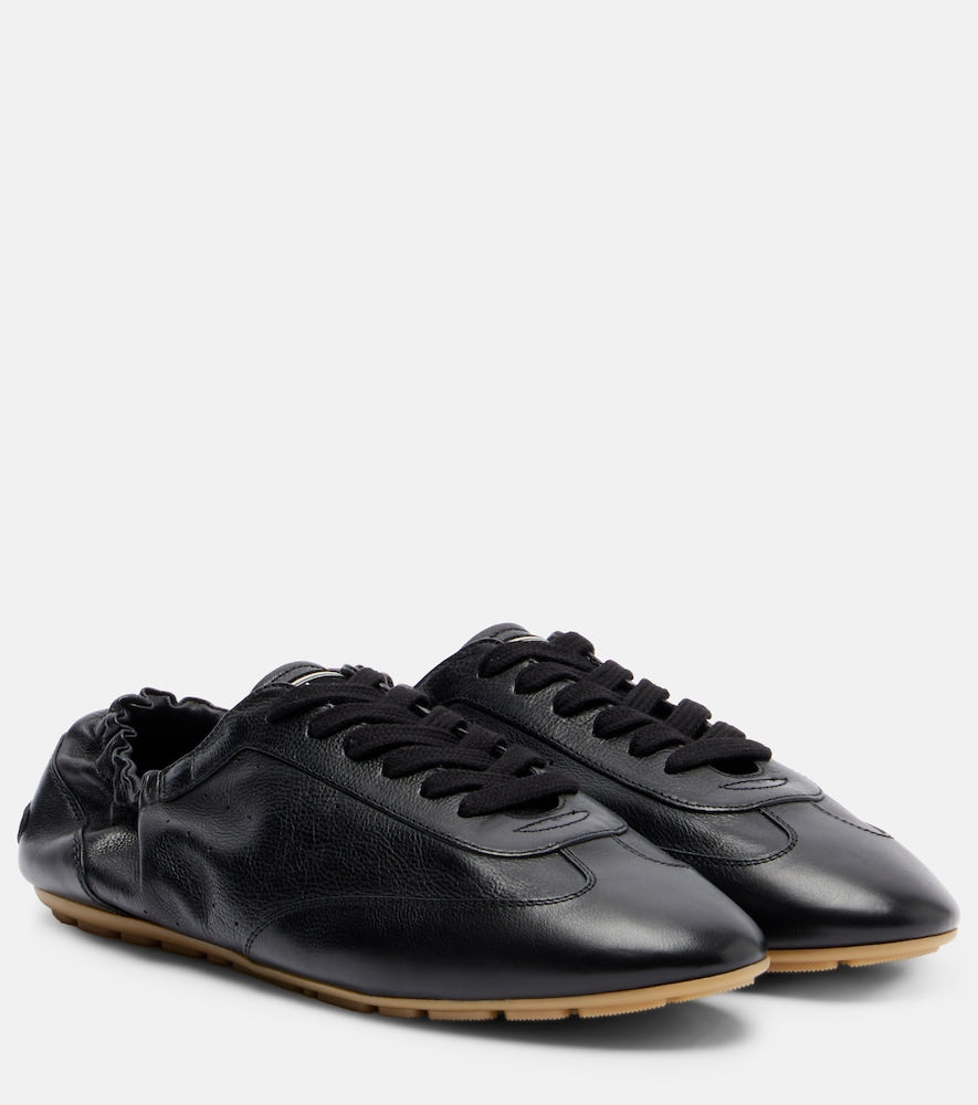 Saint Laurent Lewis leather sneakers in Black - Low-Top Sneakers