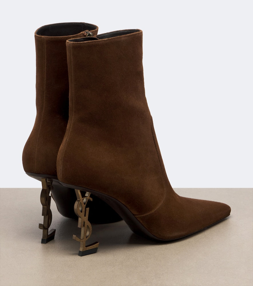 Saint Laurent Opyum suede ankle boots (Brown) - Ankle Boots