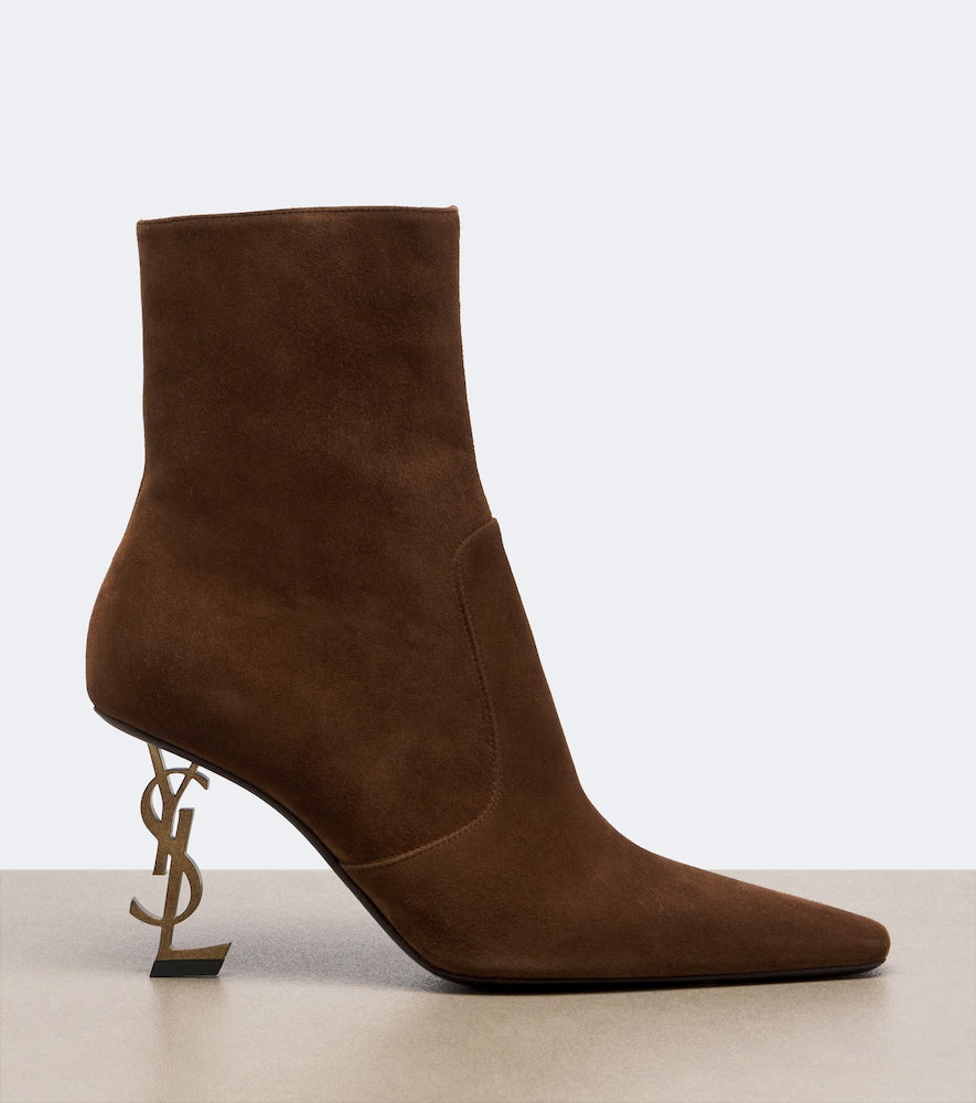 Saint Laurent Opyum suede ankle boots (Brown) - Ankle Boots