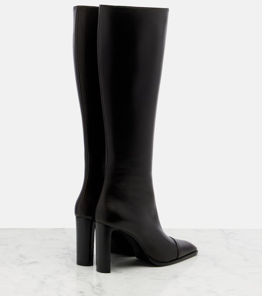 Saint Laurent Venetia leather knee-high boots in Brown - Knee-high Boots