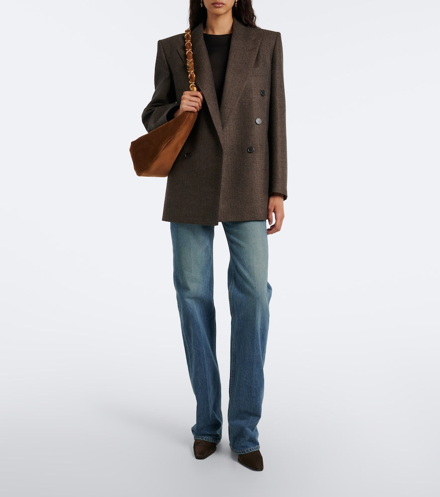 Saint Laurent Venetia suede ankle boots in Brown - High Heels