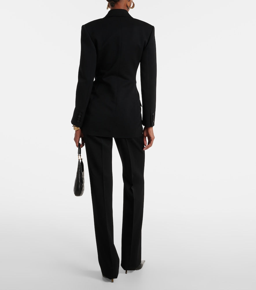 Saint Laurent Wool grain de poudre tuxedo jacket