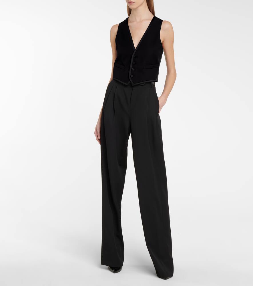 Saint Laurent Wool grain de poudre vest