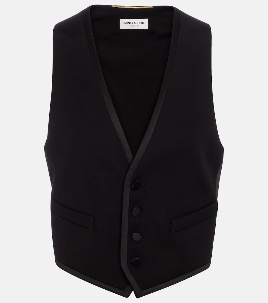 Saint Laurent Wool grain de poudre vest