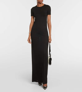 Saint Laurent Wool jersey T-shirt dress