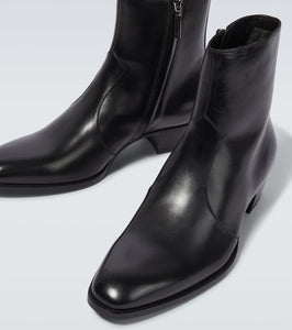 Saint Laurent Wyatt leather ankle boots