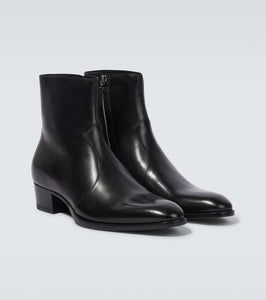 Saint Laurent Wyatt leather ankle boots