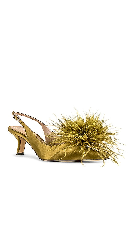 Sam Edelman Bianka Feather Sling Back in Olive