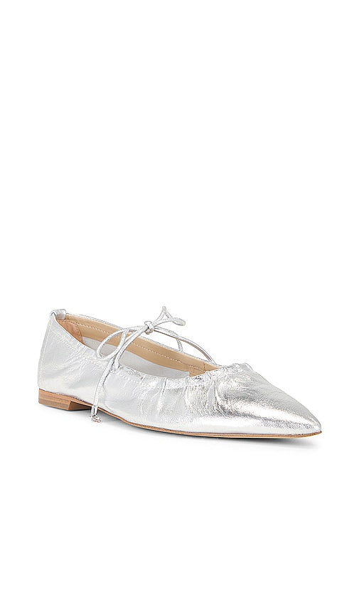 Sam Edelman Bri Flat in Metallic Silver