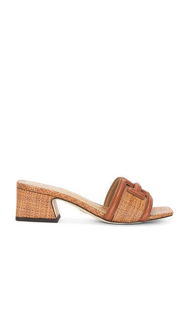 Sam Edelman Waylon Mule in Brown | Rich Cognac & Cuoio Open Toe Mules for Women