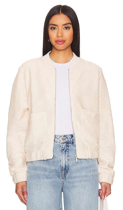 Sanctuary Casey Knit Bomber in Beige