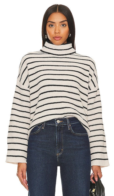 Sanctuary Stay Cozy Sweater in Black,White - Pull Sanctuary Stay Cozy en noir, blanc - Sanctuary Stay Cosy 毛衣（黑色、白色） - Sanctuary Stay Cozy Pullover in Schwarz, Weiß - Sanctuary Stay 코지 스웨터블랙,화이트 색상 - Maglione Sanctuary Stay Cozy in nero, bianco