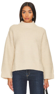 Sanctuary Waffle Knit Sweater in Ivory - Pull en tricot gaufré Sanctuary en ivoire - Sanctuary 象牙色华夫格针织毛衣 - Sanctuary Waffelstrickpullover in Elfenbein - Sanctuary 와플 니트 스웨터 아이보리 색상 - Maglione in maglia a nido d'ape Sanctuary in avorio