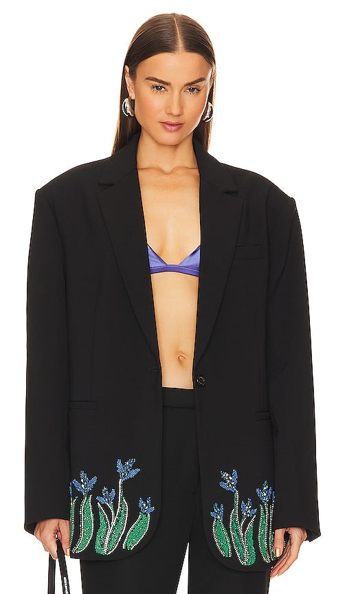 Santa Brands Applique Jacket in Black - Veste appliquée Santa Brands en noir - Santa Brands 黑色贴花夹克 - Jacke mit Applikation von Santa Brands in Schwarz - Santa Brands 아플리케 재킷블랙 색상 - Giacca con applicazione Santa Brands in nero